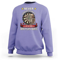 Never Underestimate An Old Man Plays Darts Sweatshirt Gothic Darts Player - Wonder Print Shop