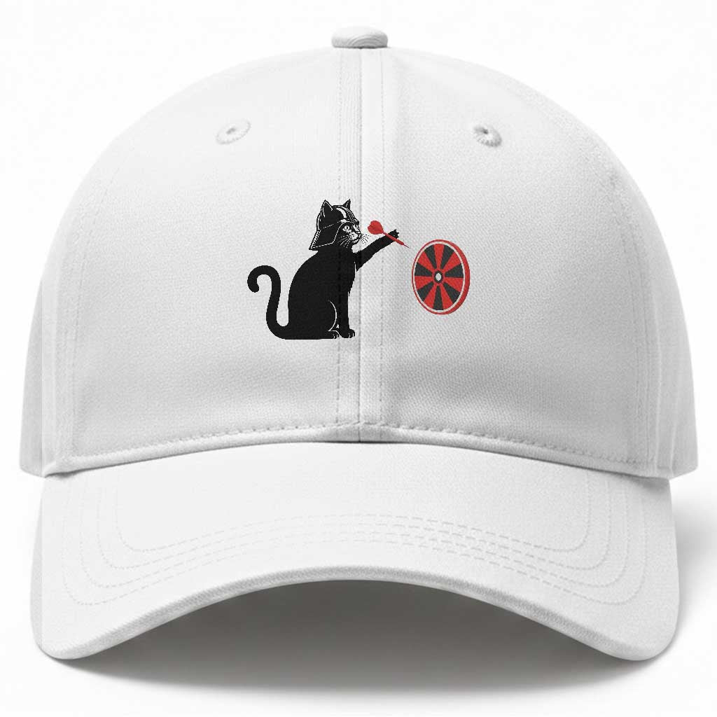 Black Cat Lord Darts Player Baseball Cap Funny Space Scifi Dartist Gift