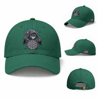 Funny Grim Reaper Cat Dart Player Baseball Cap Gothic Dartist Gift