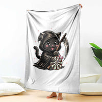 Dark Reaper Cat Throwing Darts Throw Blanket Funny Pub Game Gift - Wonder Print Shop