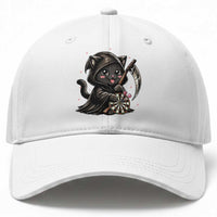 Dark Reaper Cat Throwing Darts Baseball Cap Funny Pub Game Gift