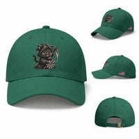 Dark Reaper Cat Throwing Darts Baseball Cap Funny Pub Game Gift