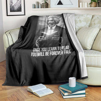 Frederick Douglass Throw Blanket Once You Learn To Read You Will Be Forever Free - Wonder Print Shop