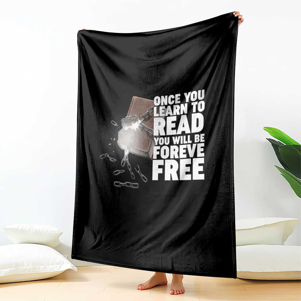 Frederick Douglass Freedom Quote Throw Blanket Once You Learn To Read - Wonder Print Shop