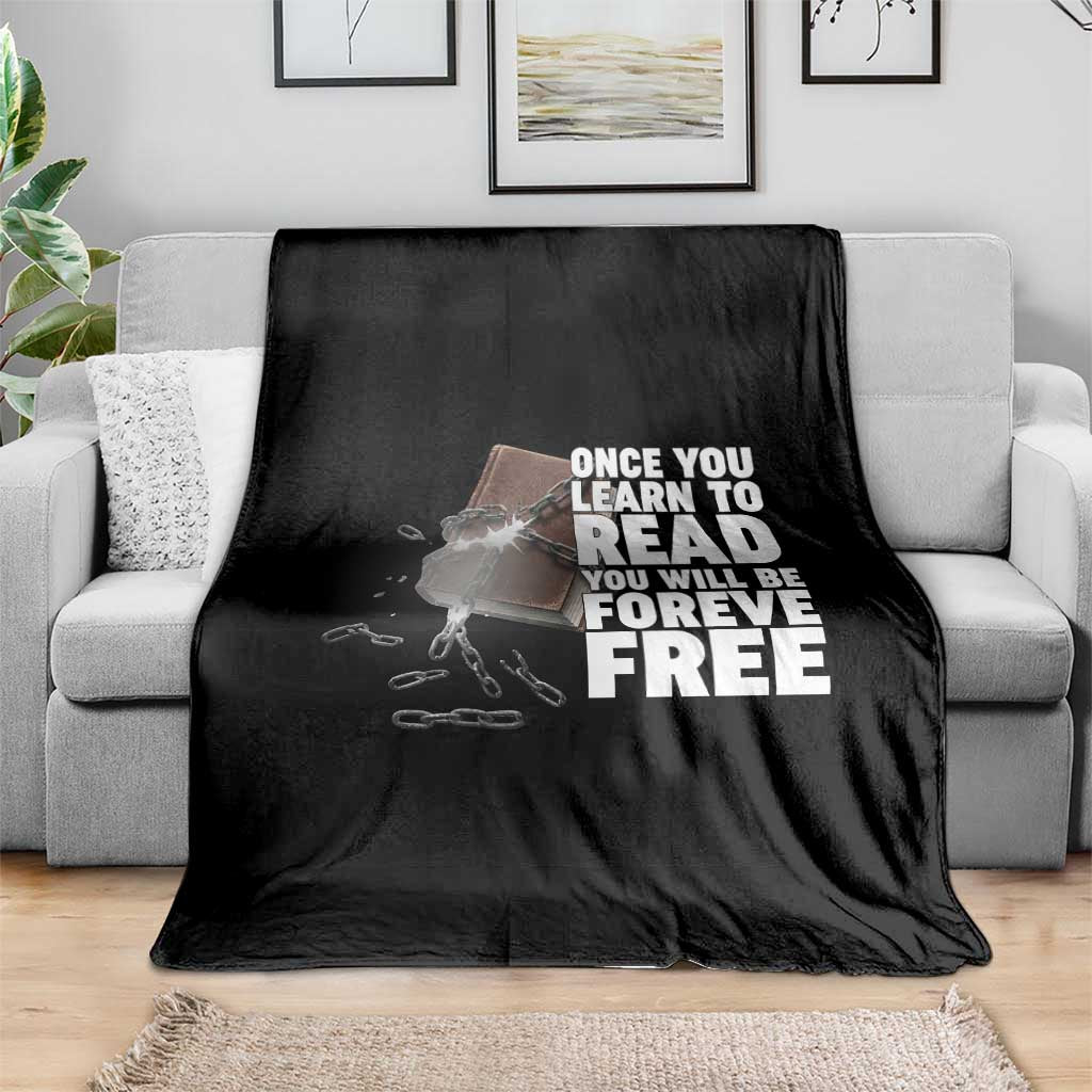 Frederick Douglass Freedom Quote Throw Blanket Once You Learn To Read - Wonder Print Shop