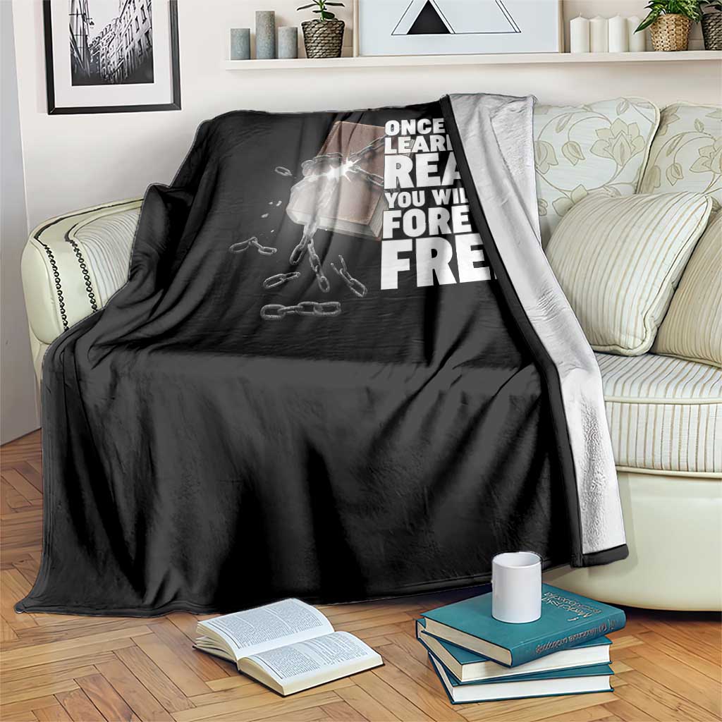 Frederick Douglass Freedom Quote Throw Blanket Once You Learn To Read - Wonder Print Shop