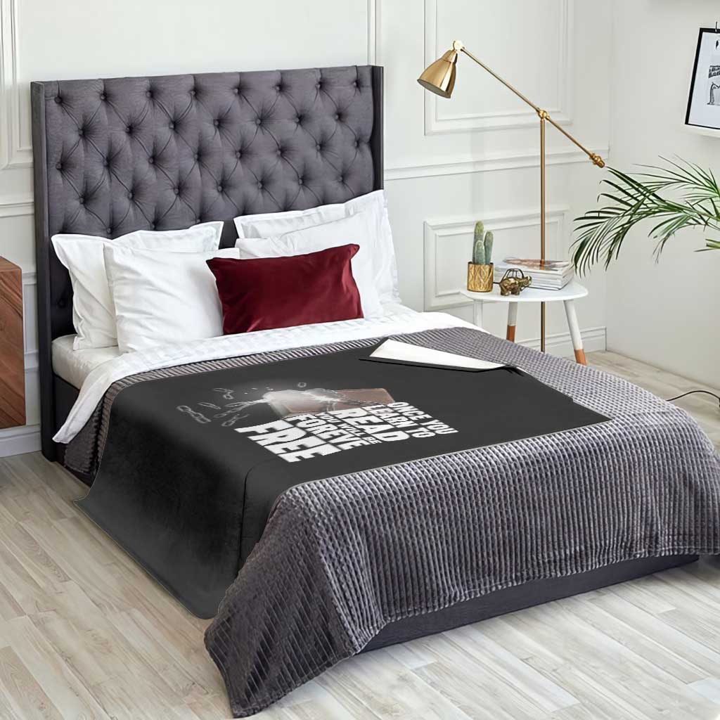 Frederick Douglass Freedom Quote Throw Blanket Once You Learn To Read - Wonder Print Shop