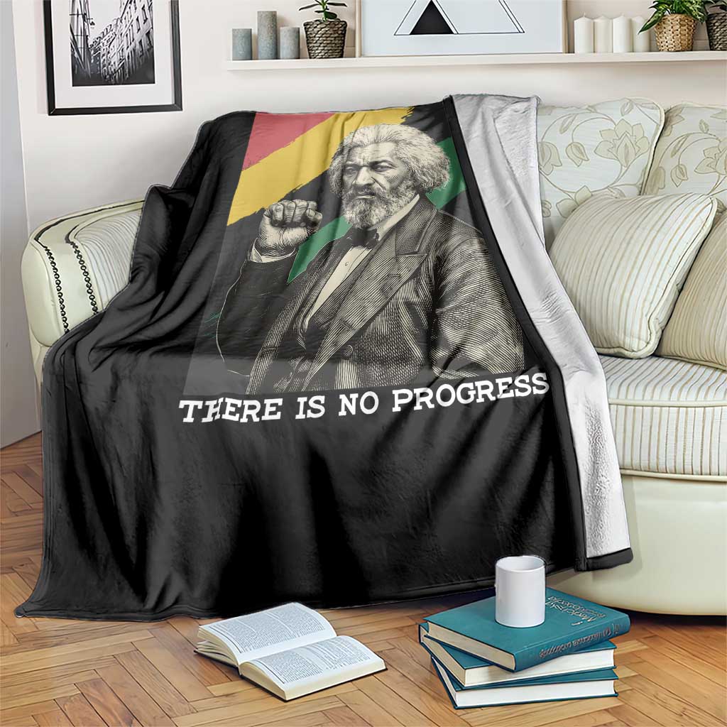 Frederick Douglass Struggle And Progress Throw Blanket Inspirational Black History - Wonder Print Shop