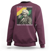 Frederick Douglass Struggle And Progress Sweatshirt Inspirational Black History - Wonder Print Shop