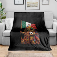 Legendary Mexican Soccer Warrior Pride Throw Blanket