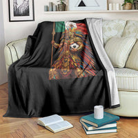 Legendary Mexican Soccer Warrior Pride Throw Blanket