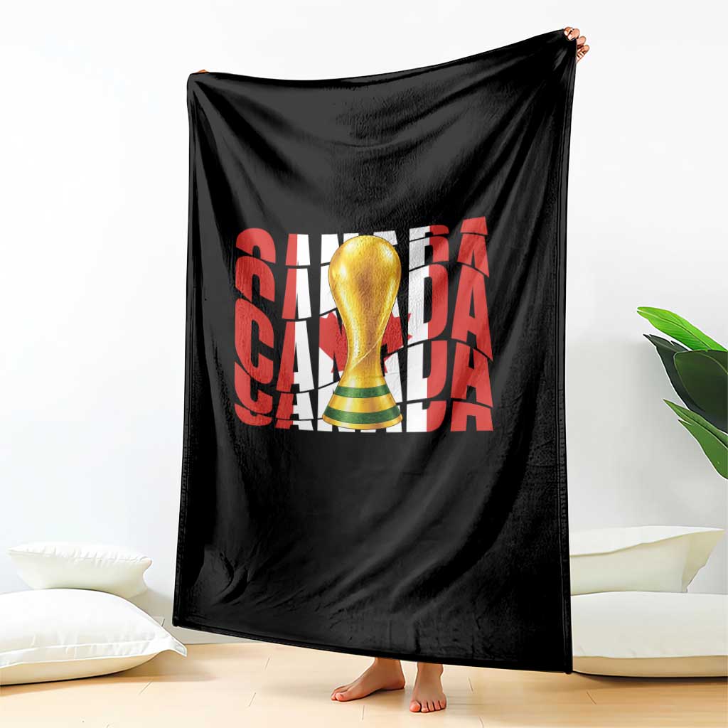 Proud Canada National Soccer Lover Fan Gift Throw Blanket