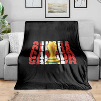 Proud Canada National Soccer Lover Fan Gift Throw Blanket