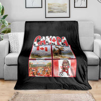 Proud Canada National Soccer Fan 2026 Gift Throw Blanket