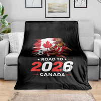 Proud Canada Soccer Beaver Throw Blanket Road To 2026