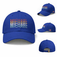 Michael Birthday Gift Baseball Cap Vintage Retro Michael Name Typography
