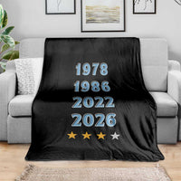 Argentina Flag Pride Soccer Throw Blanket 1978 1986 2022 Future Fourth Star