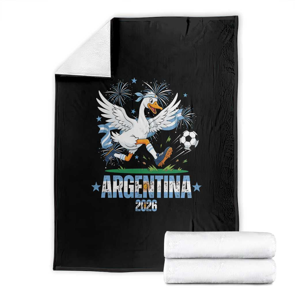 Funny Argentina Soccer Goose Throw Blanket Football Fan Graphic