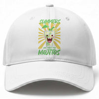 Summers Are Made For Mojitos Baseball Cap Funny Vacation Cocktail