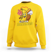Funny Baseball Sweatshirt Lets Go Bananas Fruit Sports Lover Gift - Wonder Print Shop