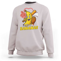 Funny Baseball Sweatshirt Lets Go Bananas Fruit Sports Lover Gift - Wonder Print Shop