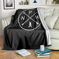 PNW Bigfoot Crossed Arrows Pacific Northwest Pride Throw Blanket