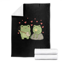 Cute Frog Lover Gift Throw Blanket Romantic Frog Music - Wonder Print Shop