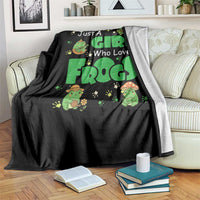Just A Girl Who Loves Frogs Gift Throw Blanket - Wonder Print Shop