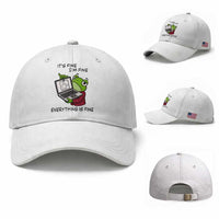 It Is Fine I Am Fine Everything Is Fine Baseball Cap Attitude Frog