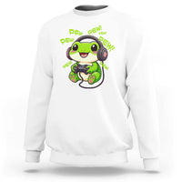 Funny Frog Playing Video Game Gift Sweatshirt - Wonder Print Shop