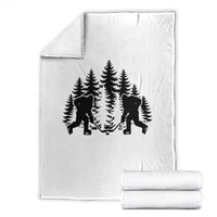 Funny Bigfoot Playing Ice Hockey Throw Blanket Cryptid Lover Gift - Wonder Print Shop