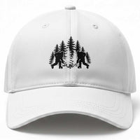 Funny Bigfoot Playing Ice Hockey Baseball Cap Cryptid Lover Gift