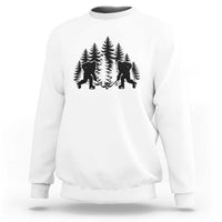 Funny Bigfoot Playing Ice Hockey Sweatshirt Cryptid Lover Gift - Wonder Print Shop