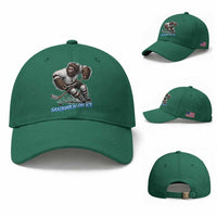 Sasquatch On Ice Baseball Cap Funny Bigfoot Hockey Player Gift
