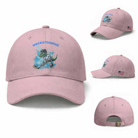 Hockeysaurus Baseball Cap Funny Dinosaur Playing Ice Hockey Gift