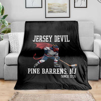 Pine Barrens New Jersey Devil Throw Blanket Gothic Horror Ice Hockey Gift - Wonder Print Shop