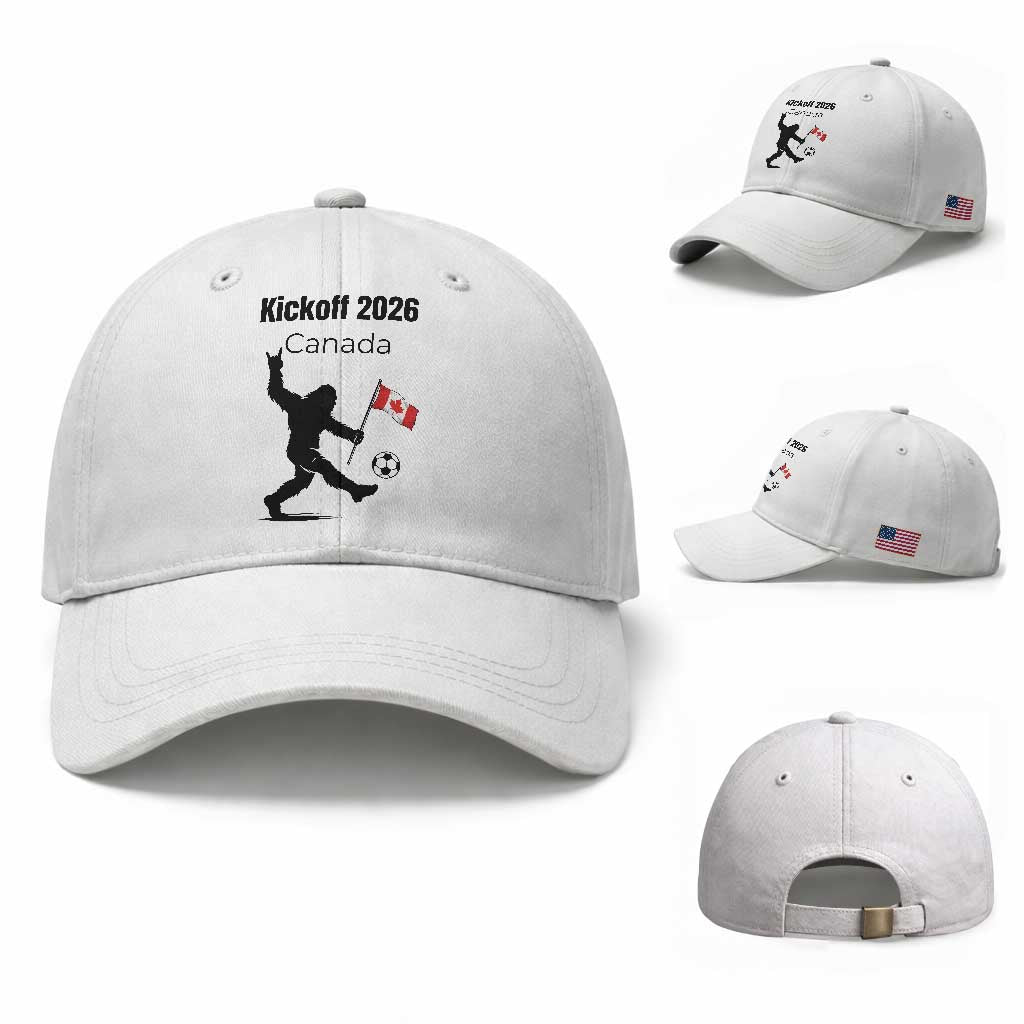 Funny Bigfoot Canada Soccer Baseball Cap Kickoff 2026