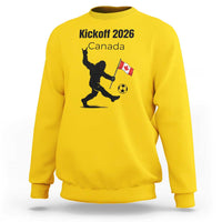Funny Bigfoot Canada Soccer Sweatshirt Kickoff 2026