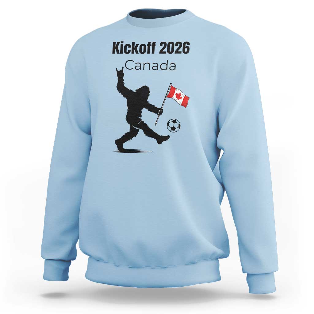 Funny Bigfoot Canada Soccer Sweatshirt Kickoff 2026