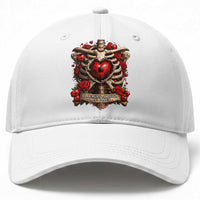 Love Runs Through My Bones Baseball Cap Funny Skeleton Soccer Player Gift