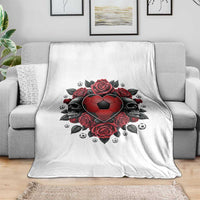 Skeleton Soccer Player Throw Blanket Valentine Day Gift
