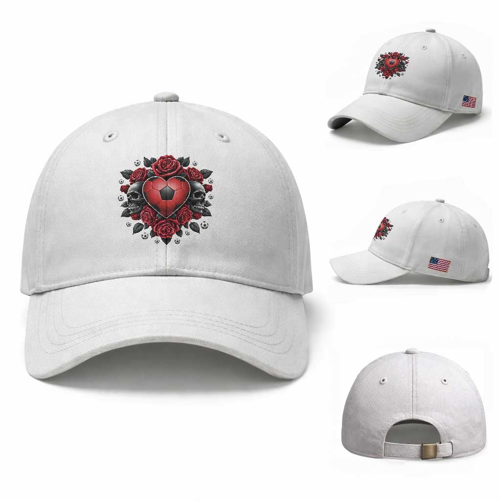 Skeleton Soccer Player Baseball Cap Valentine Day Gift