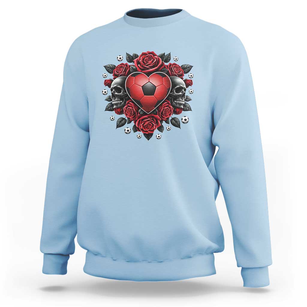 Skeleton Soccer Player Sweatshirt Valentine Day Gift