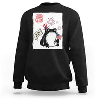 Funny Patriotic Grumpy Frog 250th Anniversary USA Sweatshirt