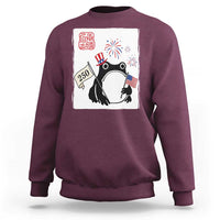 Funny Patriotic Grumpy Frog 250th Anniversary USA Sweatshirt