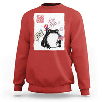 Funny Patriotic Grumpy Frog 250th Anniversary USA Sweatshirt