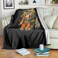 Funny Punch Baby Monkey Cinco De Mayo Throw Blanket Mexican Fiesta Gift