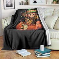Cute Punch Baby Monkey Cinco De Mayo Throw Blanket Funny Animal Gift