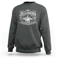 The Prairie State Illinois Souvenir Sweatshirt Historic Midwest Gift