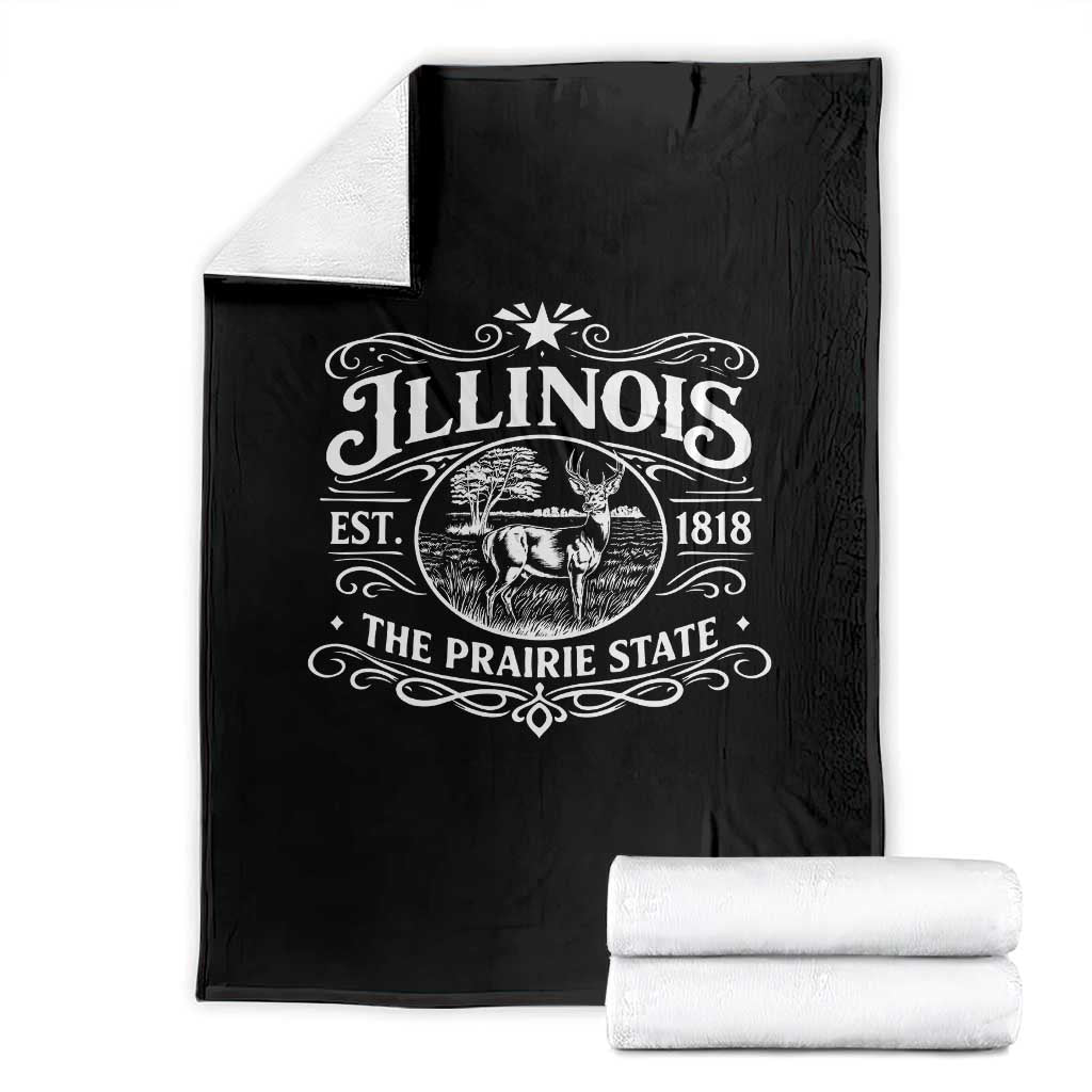 Illinois State Pride Throw Blanket The Prairie State Souvenir Gift